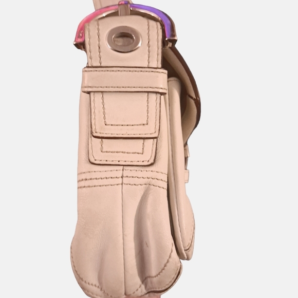 🟥🟧🟨 SALE $50 🟨🟧🟥 Coach White Leather Purse Handbag - Picture 5 of 15